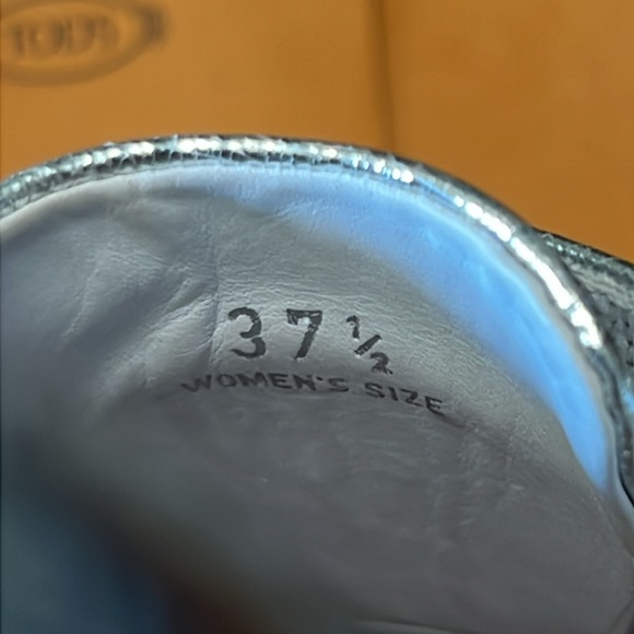 TOD’S Gomma Rafia TV Francesina Pelle Sneaker - Picture 15 of 16